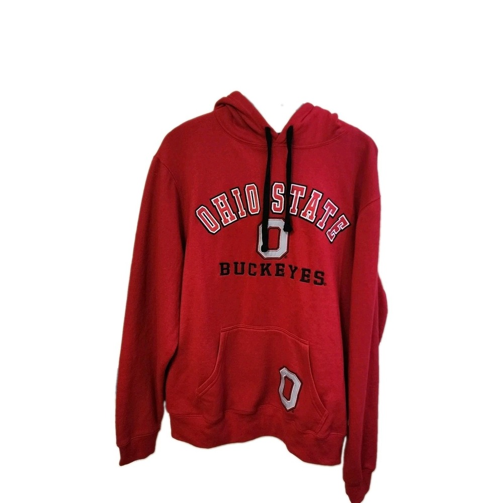 Men Ohio State Authentic Apparel Red XL Hoodie With Front Pocket